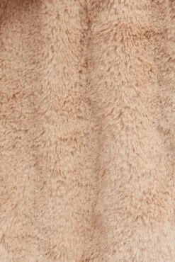 Beige Faux Fur Jacket Long Sleeve -Modern Fashion Shop OJ1709 33S CAMEL 6