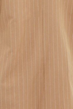 Beige Blazer Long Sleeve Tailored Single Breasted -Modern Fashion Shop OJ9130BX 33CB STRIPE 6 0acba174 24db 43ac a282 ed927f72db3e