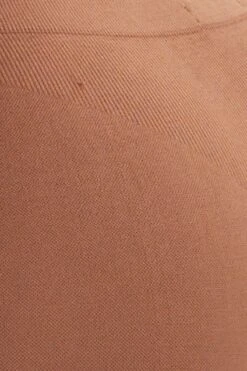 Brown Seamless Activewear Top And Pants Set -Modern Fashion Shop aw set brown seamless activewear top and pants set 32980780089537