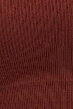 Brown Seamless Activewear Singlet Top -Modern Fashion Shop aw top brown seamless activewear singlet top 32964741267649