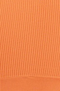 Orange Seamless Activewear V Neck Singlet Top -Modern Fashion Shop aw top orange seamless activewear v neck singlet top 32964738351297