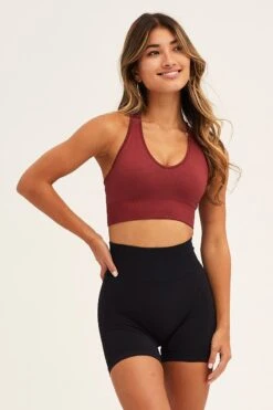 Pink Seamless Activewear Top -Modern Fashion Shop aw top pink seamless activewear top 32980777074881