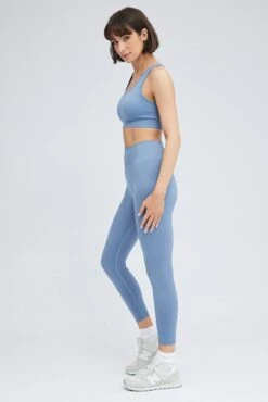 Blue Seamless Top And Legging Activewear Set -Modern Fashion Shop aw0001 84f6 dusty blue 4