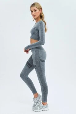 Grey Seamless Top And Legging Activewear Set -Modern Fashion Shop aw0003 84f6 grey 4