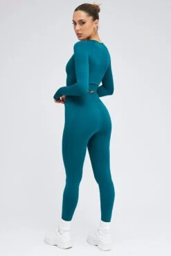 Green Seamless Top And Legging Activewear Set -Modern Fashion Shop aw0007 51b green 5