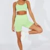 Green Seamless Top And Shorts Activewear Set -Modern Fashion Shop aw0046 39b green 1