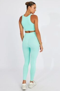 Green Seamless Top And Leggings Activewear Set -Modern Fashion Shop aw0049 39b mint 5
