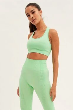 Green Seamless Activewear Singlet Basic Top -Modern Fashion Shop aw12654x f4 green 3