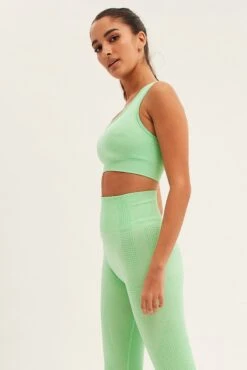 Green Seamless Activewear Singlet Basic Top -Modern Fashion Shop aw12654x f4 green 4