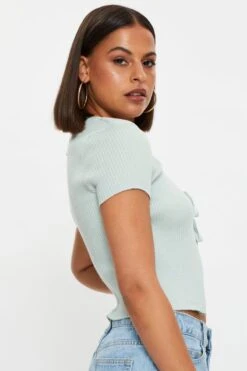 Green Short Sleeve Tie Up Cardigan -Modern Fashion Shop basic cardigan green short sleeve tie up cardigan 32965158502593