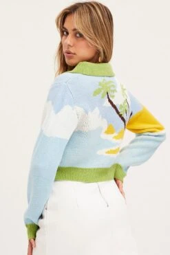 Multi Knit Cardigan Long Sleeve Collared -Modern Fashion Shop basic cardigan multi knit cardigan long sleeve collared 32966381109441