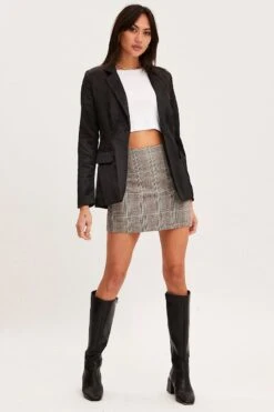 Black Workwear Jacket Long Sleeve -Modern Fashion Shop blazer black workwear jacket long sleeve 32966639812801