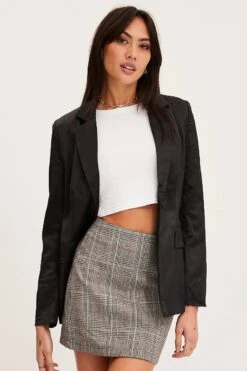 Black Workwear Jacket Long Sleeve -Modern Fashion Shop blazer black workwear jacket long sleeve 32966639845569