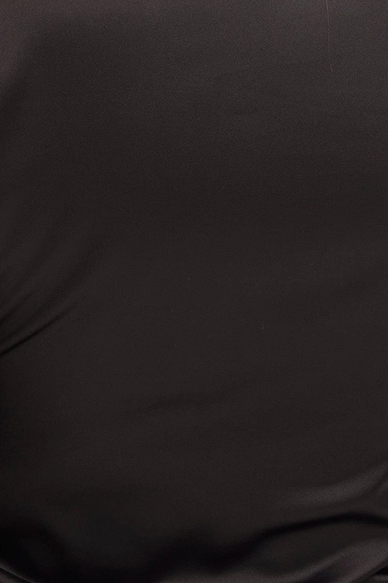 Black Satin Jacket Long Sleeve 8 Black Satin Jacket Long Sleeve - Image 6