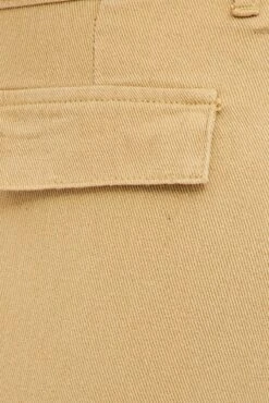 Green Wide Leg Denim Cargo Pants -Modern Fashion Shop bt12602a f4 khaki 6