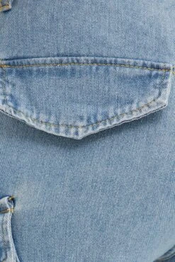 Blue Wide Leg Cargo Pants -Modern Fashion Shop bt12605 f4 blue 6