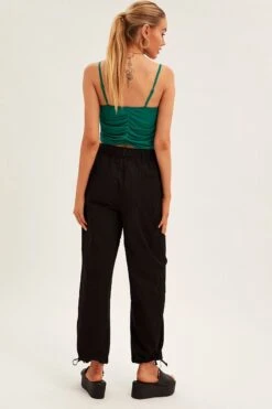 Black Cargo Pants Relaxed Wide Leg -Modern Fashion Shop bt12702 f3 black 5