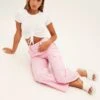 Pink Cargo Pants Mid Rise -Modern Fashion Shop bt2425c 81p pink 1