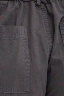 Grey Cargo Pants High Rise -Modern Fashion Shop bt2632 34p charcoal 6