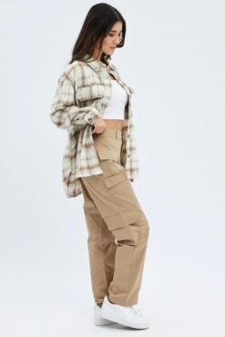 Camel Cargo Pants High Rise -Modern Fashion Shop bt2790 35pb beige 4