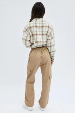 Camel Cargo Pants High Rise -Modern Fashion Shop bt2790 35pb beige 5