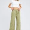 Green Cargo Pants Wide Leg -Modern Fashion Shop bt3134 34pb khaki 1