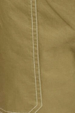 Green Cargo Pants Mid Rise Contrast Stitch -Modern Fashion Shop bt3139 84pb khaki 6