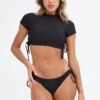 Black Active Top Bikini Set