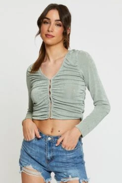 Green Crop Cardigan Long Sleeve -Modern Fashion Shop c s cardigan green crop cardigan long sleeve 32965159125185