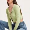 Green Crop Cardigan Long Sleeve Jersey Rib 2 Green Crop Cardigan Long Sleeve Jersey Rib -Modern Fashion Shop c s cardigan green crop cardigan long sleeve jersey rib 32965157650625