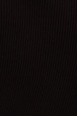 Black Short Sleeve Rib Cardigan -Modern Fashion Shop ck12780 f black 6