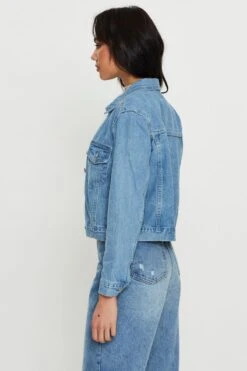 Blue Demin Jacket Long Sleeve -Modern Fashion Shop denim jacket blue demin jacket long sleeve 33007084798145