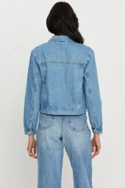 Blue Demin Jacket Long Sleeve -Modern Fashion Shop denim jacket blue demin jacket long sleeve 33007084830913