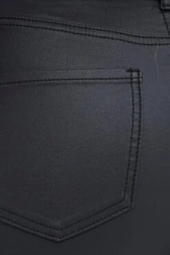 Black Wet Look Denim Jeans High Rise -Modern Fashion Shop dl1223a 33j black 6