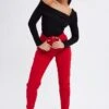 Red Mom Denim Jeans High Rise -Modern Fashion Shop dl1265h 20jb red 1