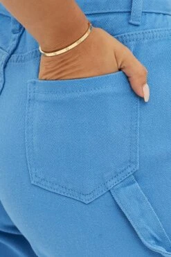 Blue Carpenter Cargo Pocket Jeans -Modern Fashion Shop dl12786a f cobalt 6