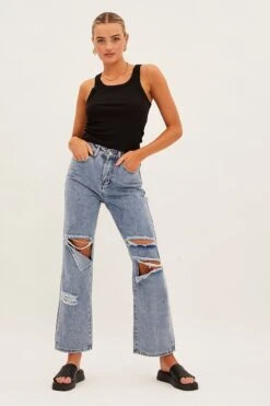 Blue Boyfriend Denim Jeans