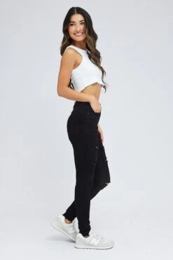 Black Skinny Denim Jeans High Rise -Modern Fashion Shop dl1369c 20r black 4
