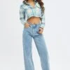 Denim Wide Leg Denim Jeans High Rise