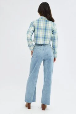 Denim Wide Leg Denim Jeans High Rise -Modern Fashion Shop dl1412a 81rb light wash 5