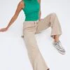 Beige Cargo Jeans Mid Rise -Modern Fashion Shop dl1454a 81r beige 1