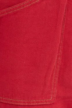 Red Cargo Jeans Mid Rise -Modern Fashion Shop dl1454a 81rb red 6