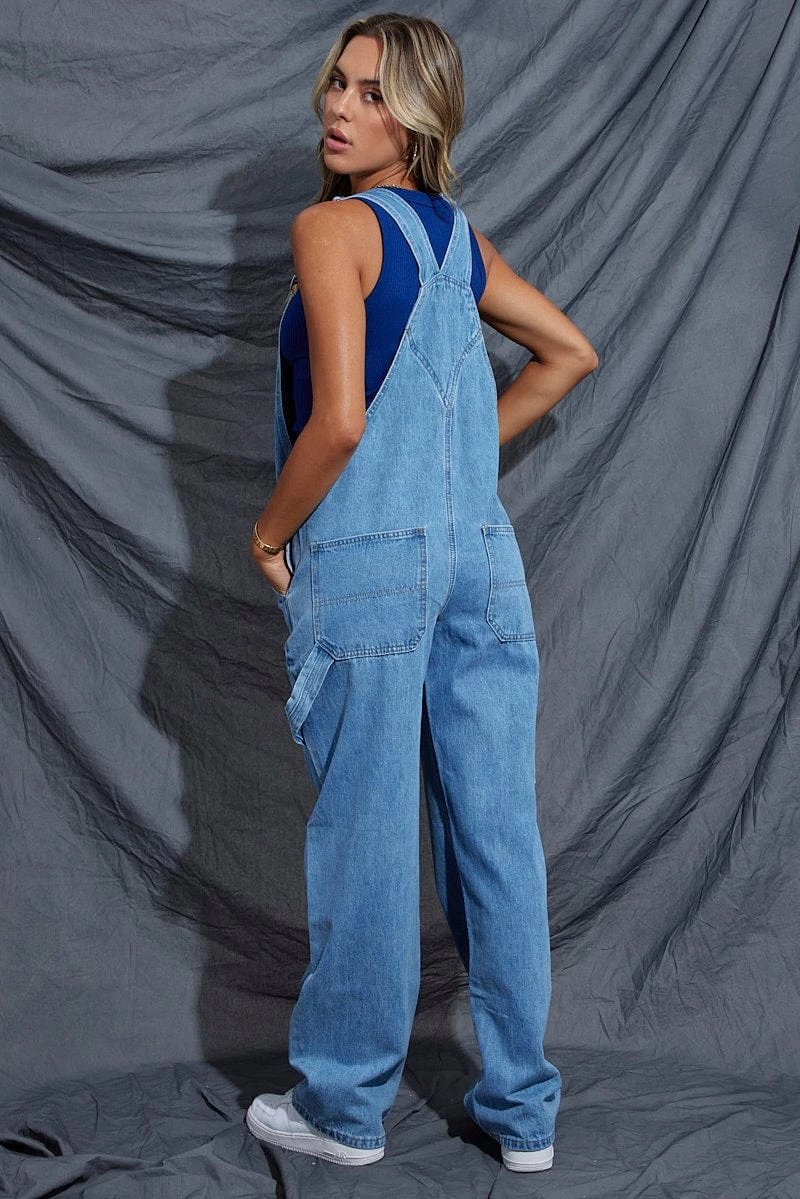 Blue Carpenter Overall Jeans 7 Blue Carpenter Overall Jeans - Image 5