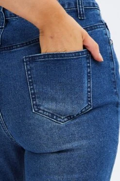 Denim Flare Jeans Mid Rise Pintuck -Modern Fashion Shop dl1479 84rb dark wash 6