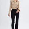Black Flare Jeans Mid Rise Pintuck -Modern Fashion Shop dl1479 84rb wash black 1