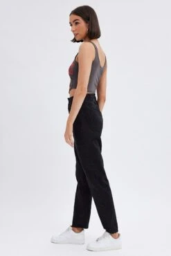 Black Paper Bag Jeans High Waist -Modern Fashion Shop dl1486b 34rb wash black 4