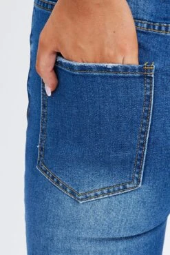 Blue Flare Jeans Lace Up -Modern Fashion Shop dl1489 84rb denim blue 6