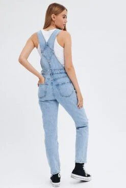 Denim Overall Jeans Ripped -Modern Fashion Shop dl1490 81r light wash 5
