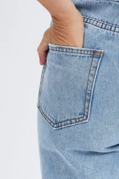 Denim Overall Jeans Ripped -Modern Fashion Shop dl1490 81r light wash 6