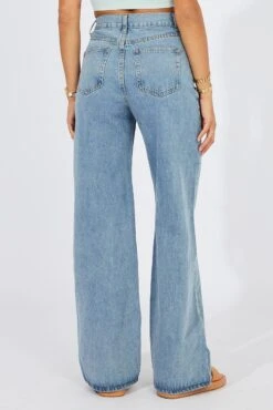 Denim Baggy Denim Jeans Mid Rise -Modern Fashion Shop dl1516d 84r light wash 5